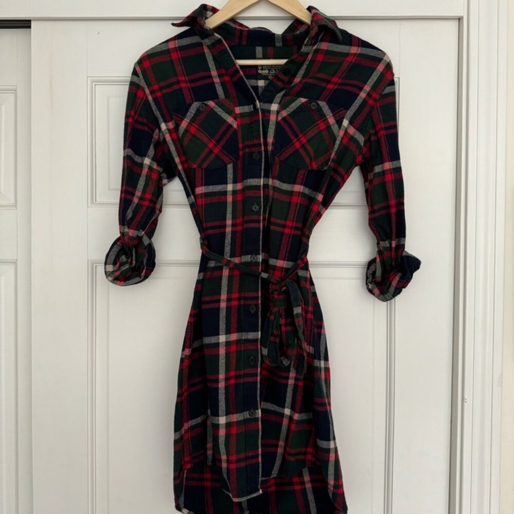 XS Plaid United by Blue Flannel Dress